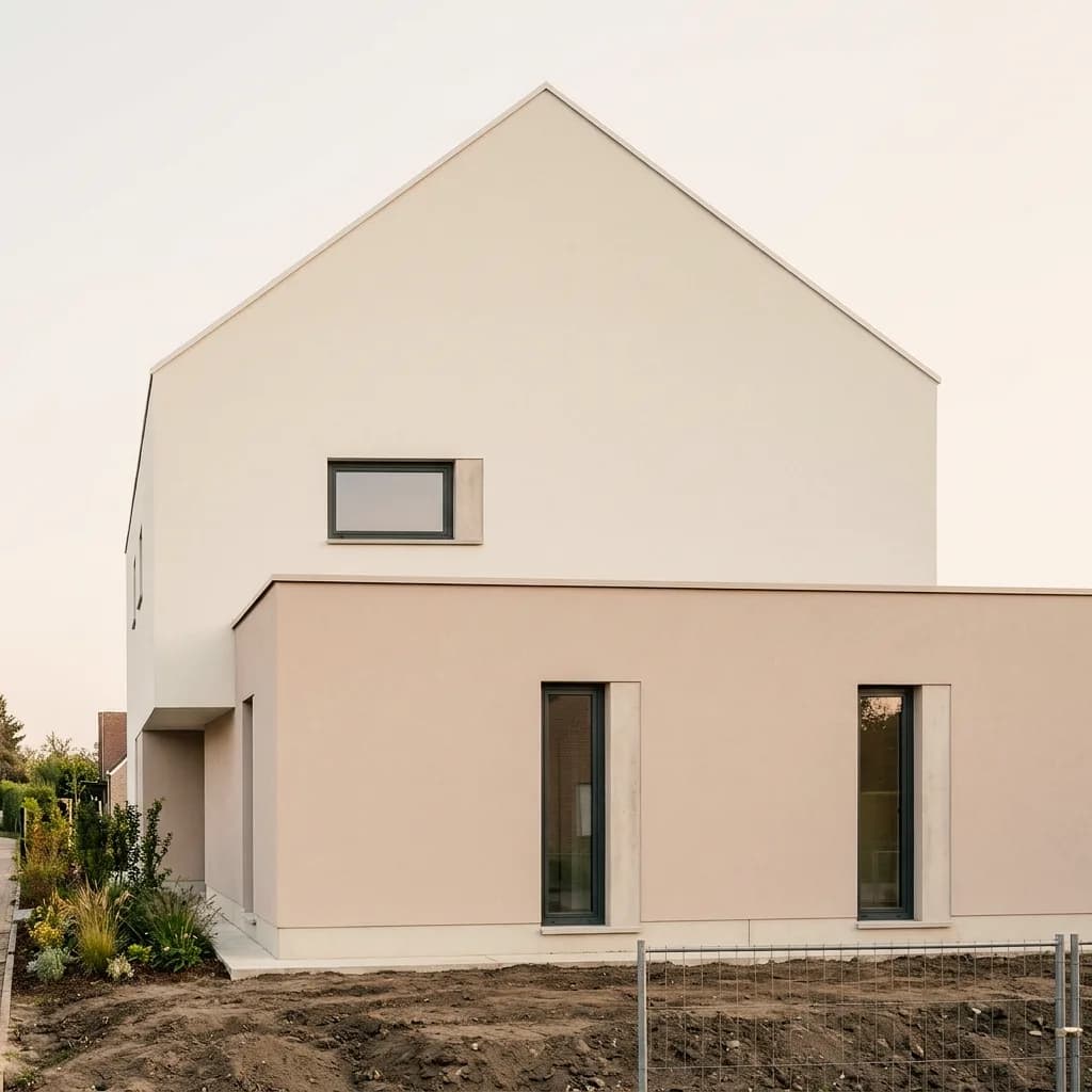 Giebelhaus mit Vorbau – Visualisierung