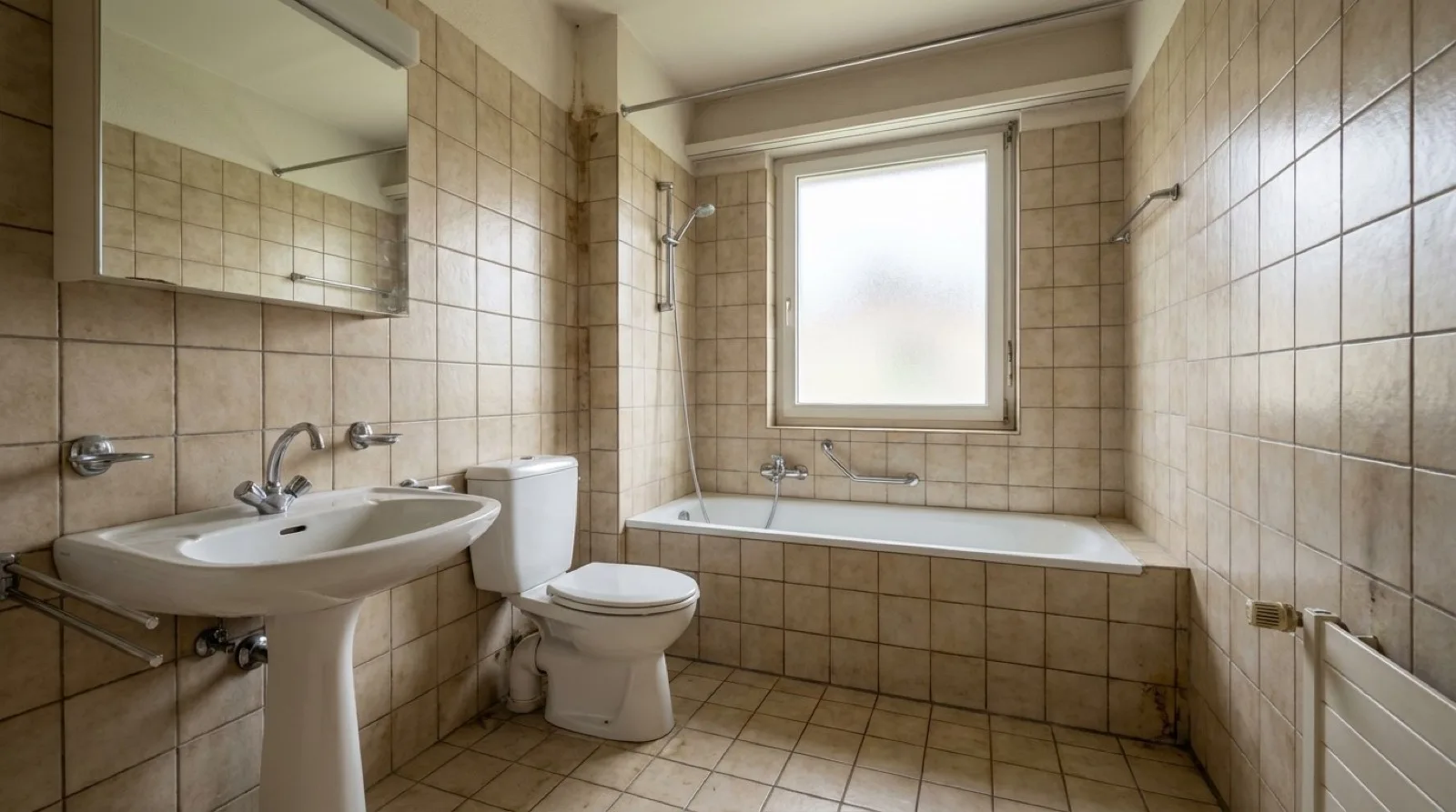 Vorher : Bestehendes Badezimmer