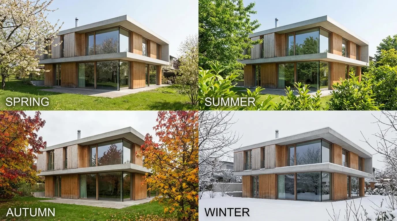 Jahreszeit Vorher/Nachher