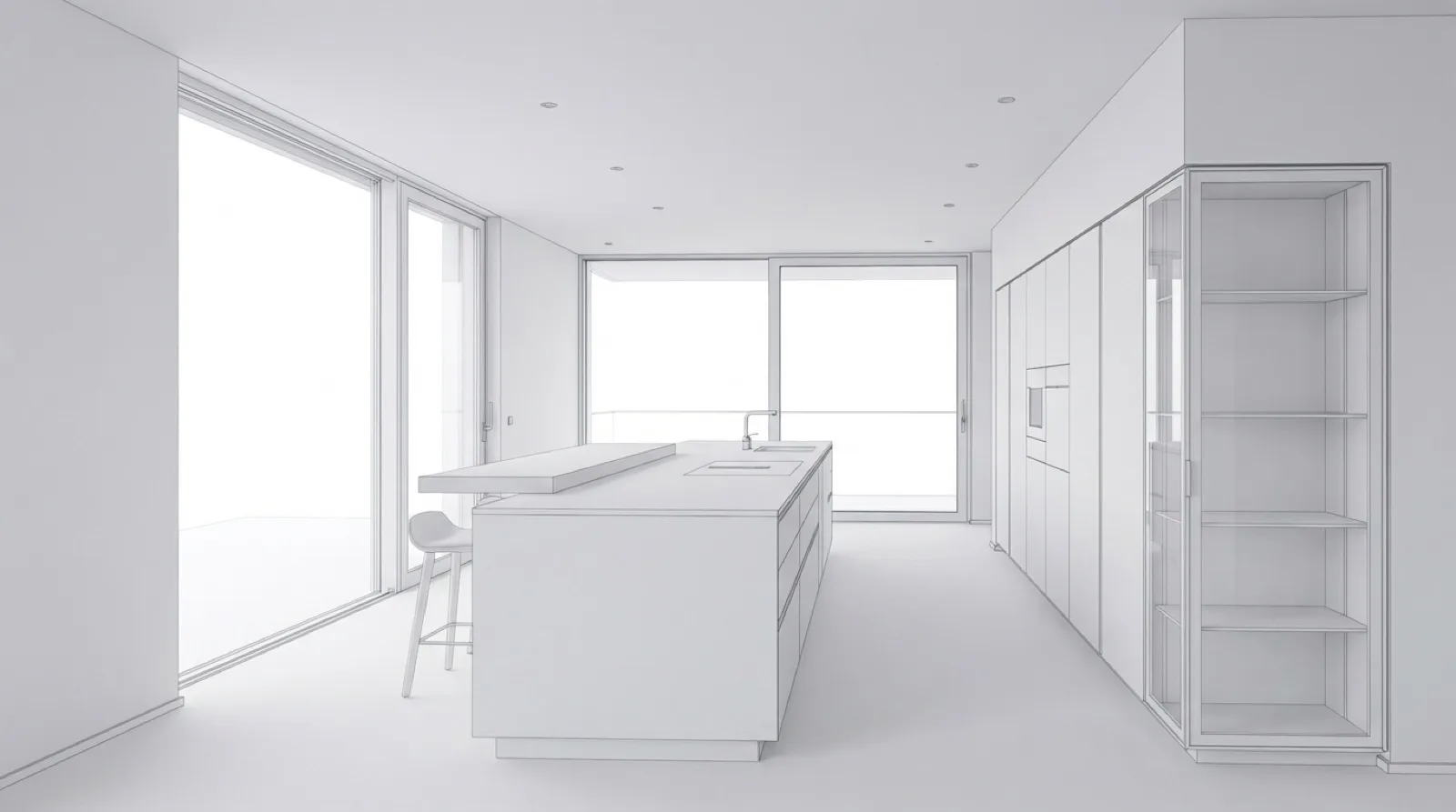Kitchen white model