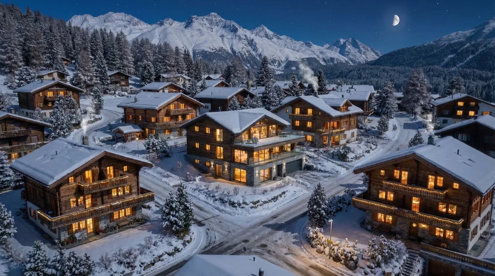 Alpine winter night